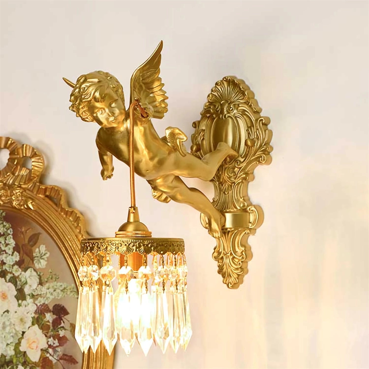 Flying Angel Sconce Wall Light, Hardwired Wall Sconce, detail 3