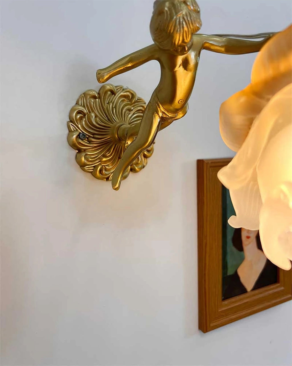 Flying Angel Sconce Wall Light, Hardwired Wall Sconce, detail 7