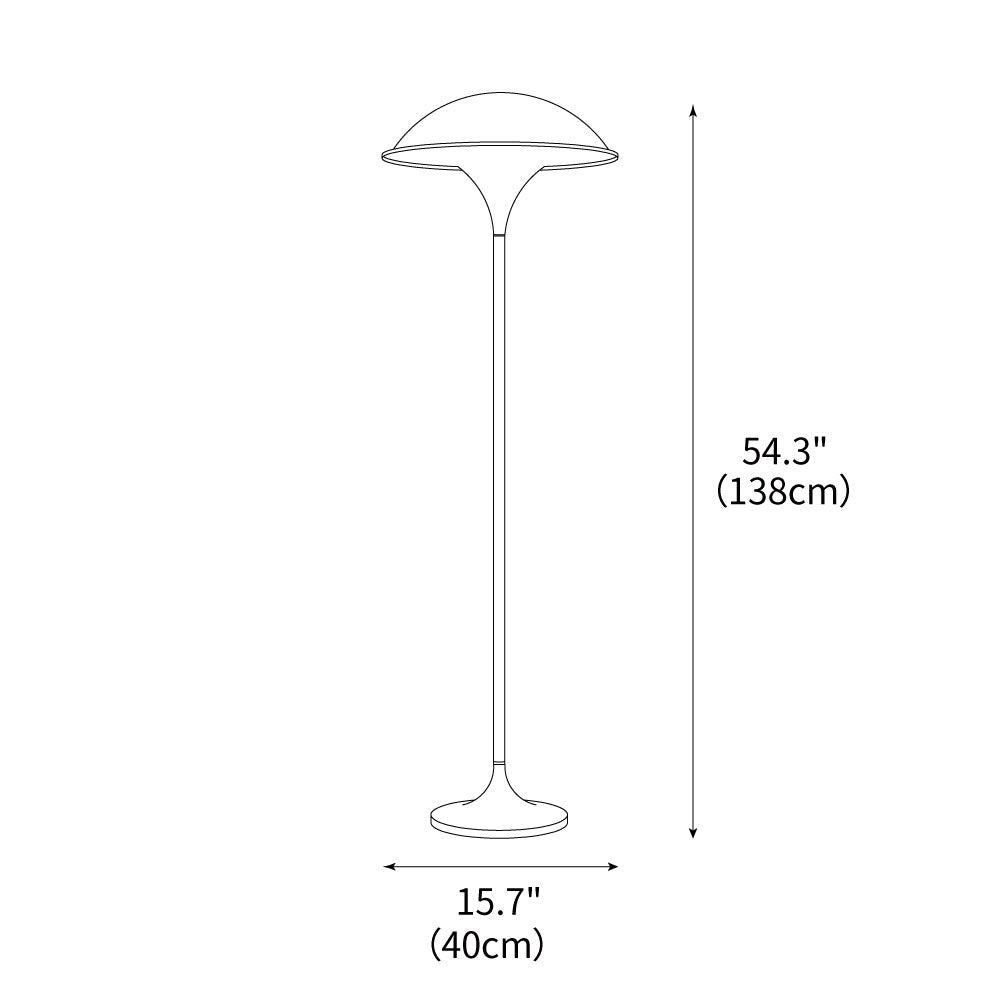 Foggy Saucer Floor Light 15.7", Floor Lamp, detail 3
