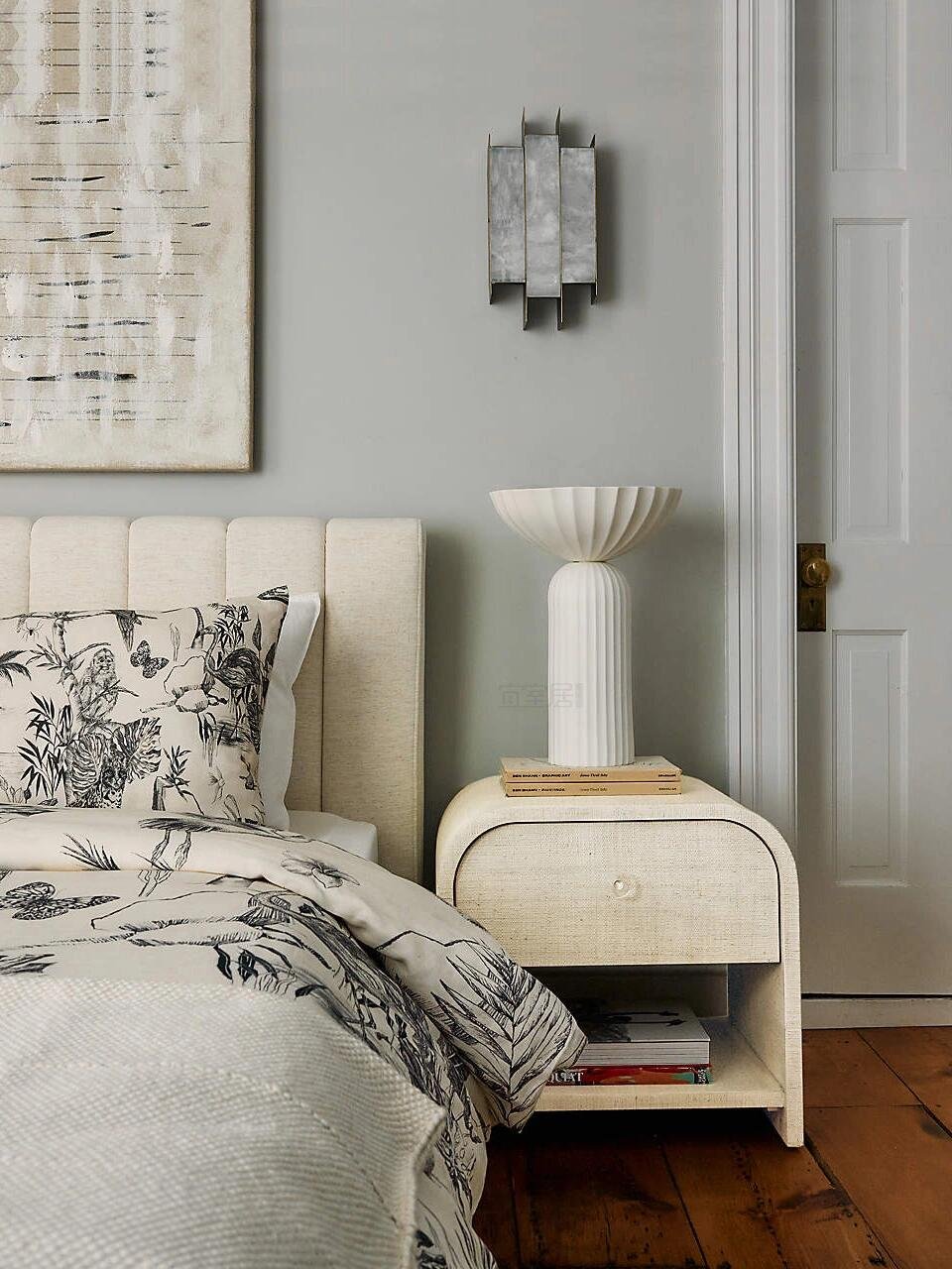 Folded Alabaster Panel Wall Light, Hardwired Wall Sconce, detail 8