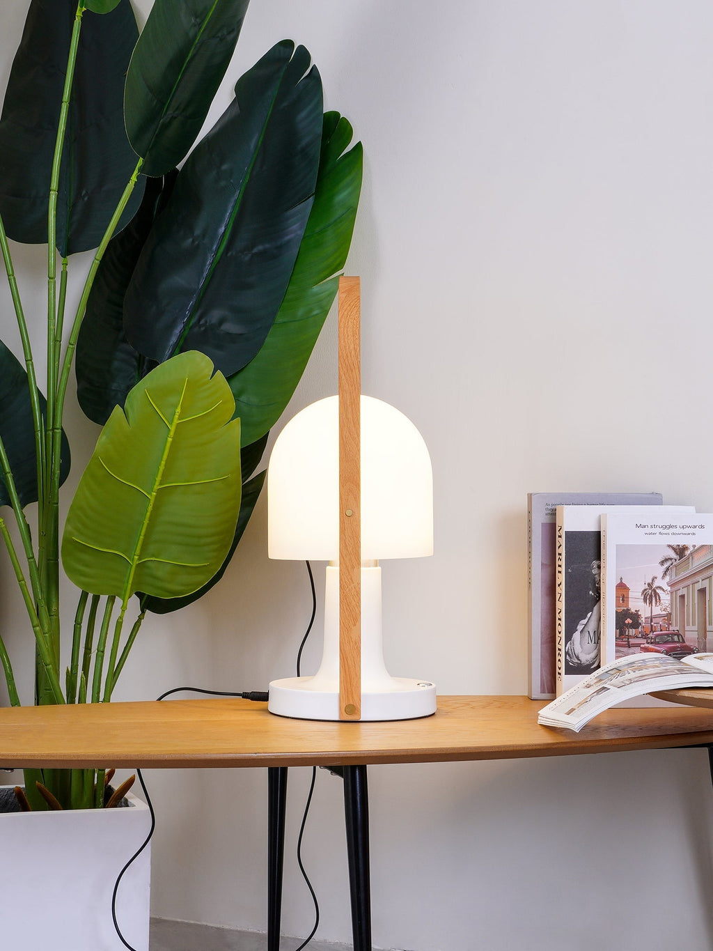 Portable Glass Charging Table Light, Bedside Table Lamp, detail 12