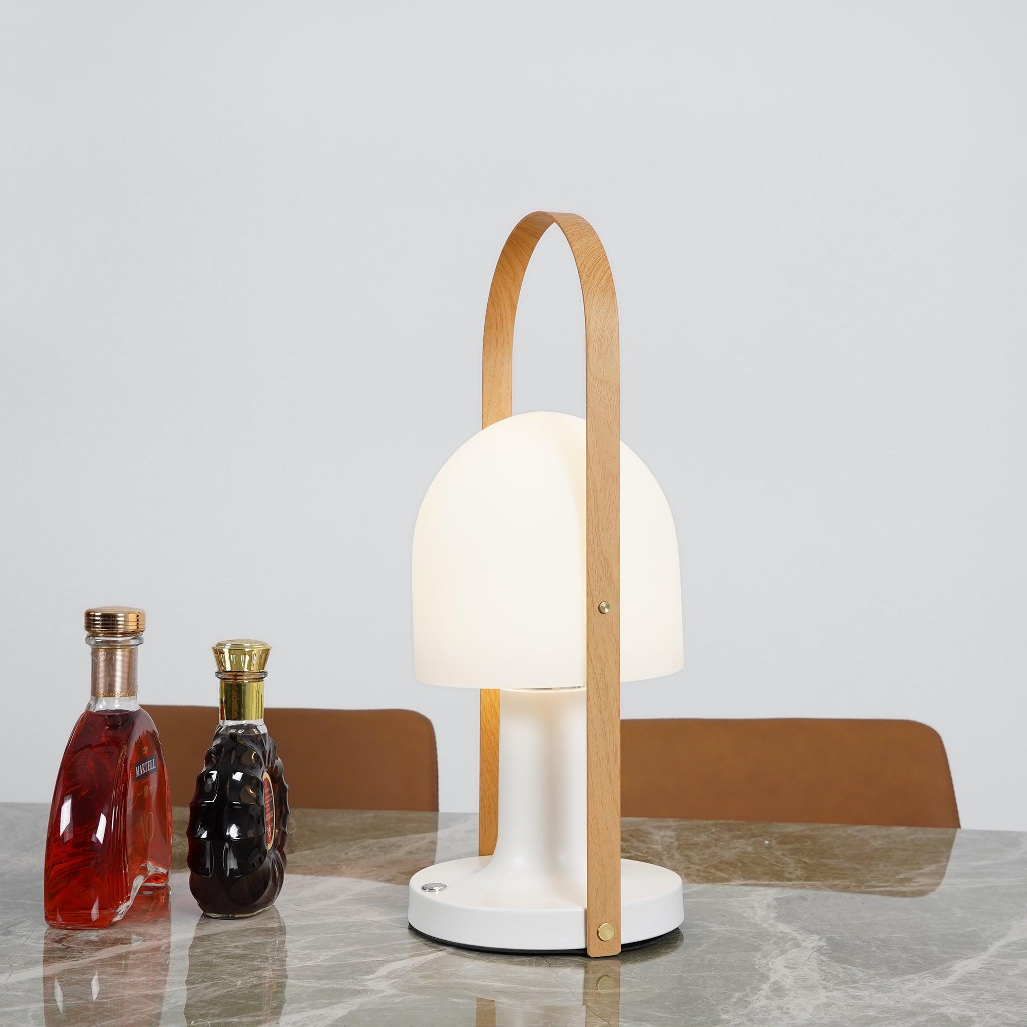 Portable Glass Charging Table Light, Bedside Table Lamp, detail 9