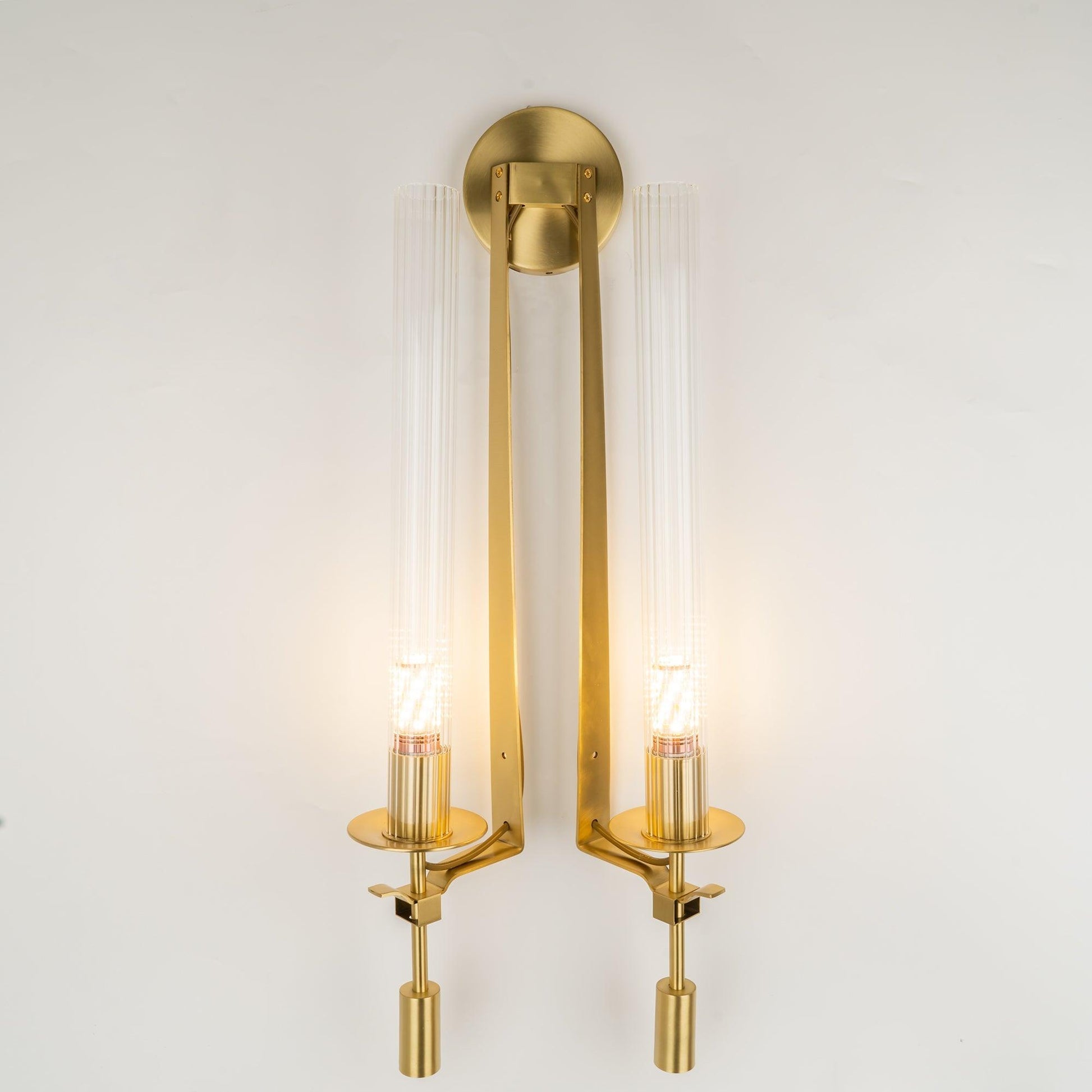 French Classicism Wall Light - Dia 12cm x H 71cm Brass, Hardwired Wall Sconce, detail 3