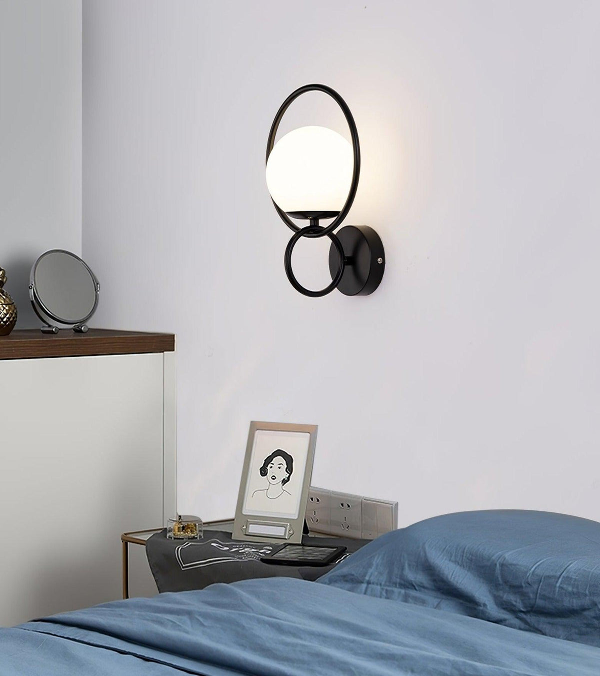 Fort Halo Gold Wall Light, Bathroom Wall Sconce, detail 5