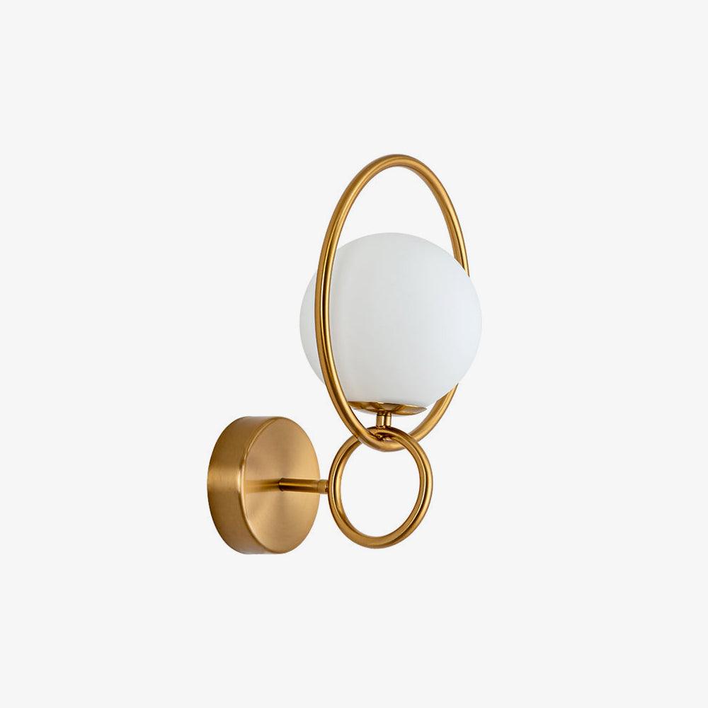 Fort Halo Gold Wall Light, Bathroom Wall Sconce, Iron, Dia 23cm x H 35cm
