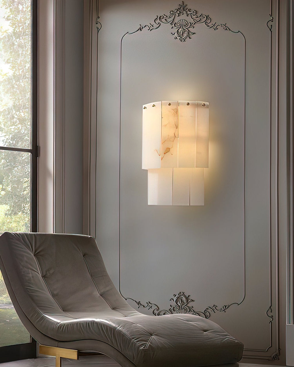 Fractured Alabaster Wall Light - Wall Lamp, Hardwired Wall Sconce, detail 12