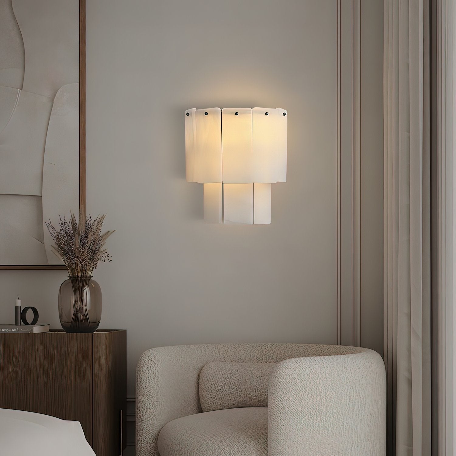 Fractured Alabaster Wall Light - Wall Lamp, Hardwired Wall Sconce, detail 21