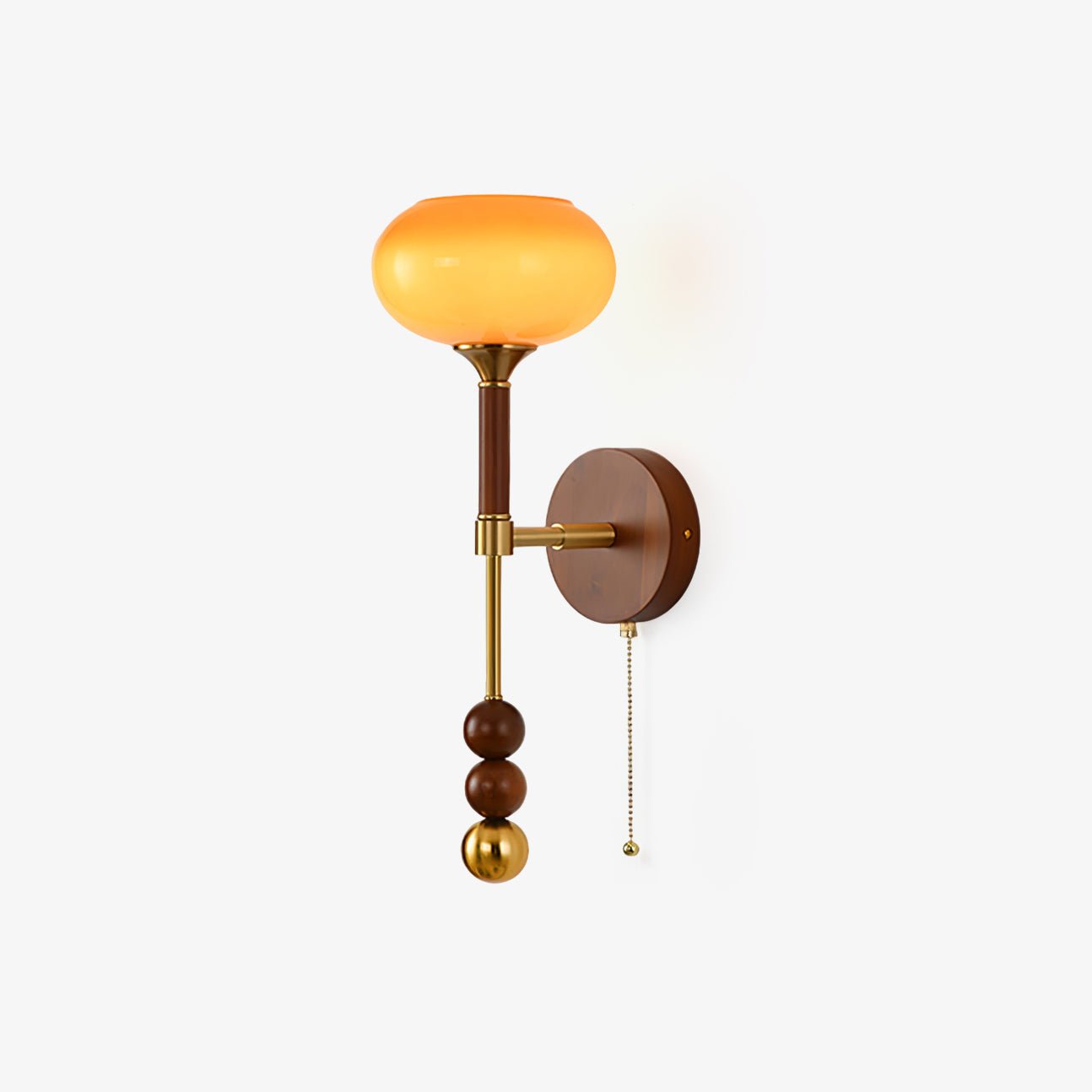 Roma Wall Light, Hardwired Wall Sconce, Wood, Dia 18cm x H 50cm