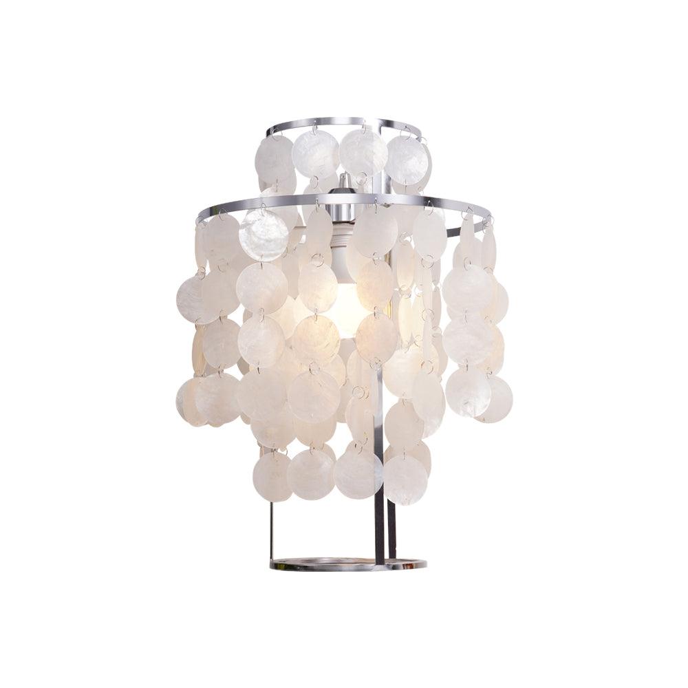 Circular Shell Table Light, Bedside Table Lamp, detail 31
