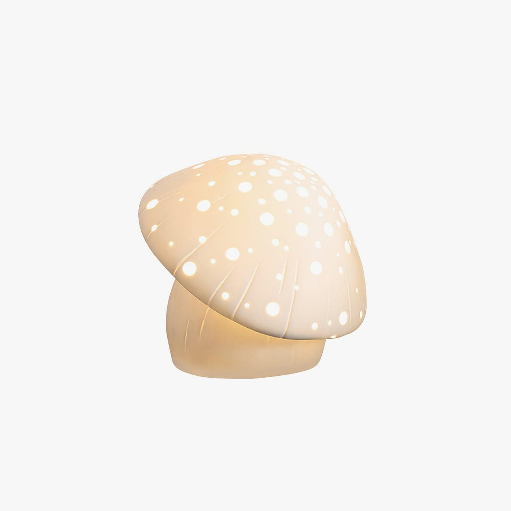 Fungo White Table Light, Bedside Table Lamp, ∅ 5.9″