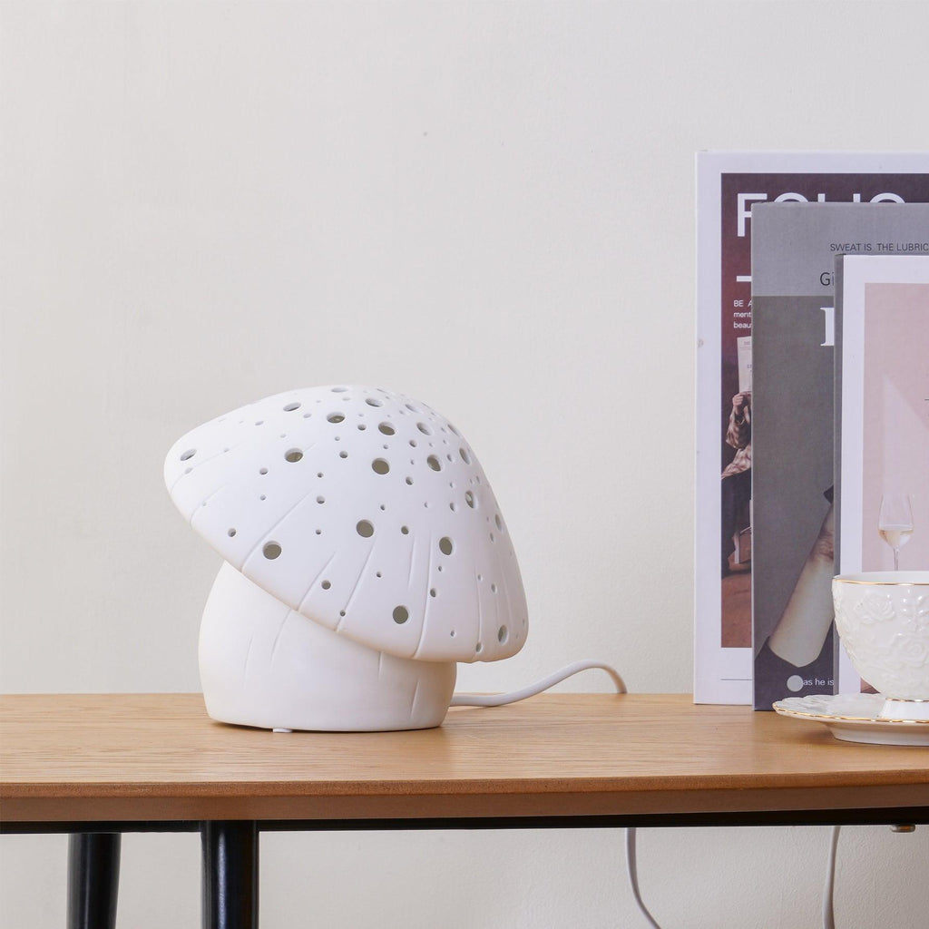 Fungo White Table Light, Bedside Table Lamp, detail 5