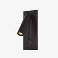 Black Bedside USB Wall Light - Dia 7.8cm x H 18.3cm Aluminum alloy, Bedroom Wall Sconce