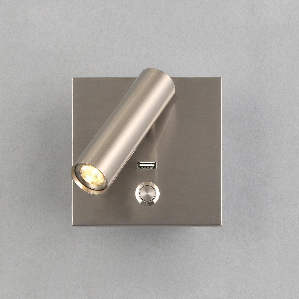 Black Bedside USB Wall Light - ∅ 3″ x H ‪7.2″ Aluminum alloy, Bedroom Wall Sconce, detail 27