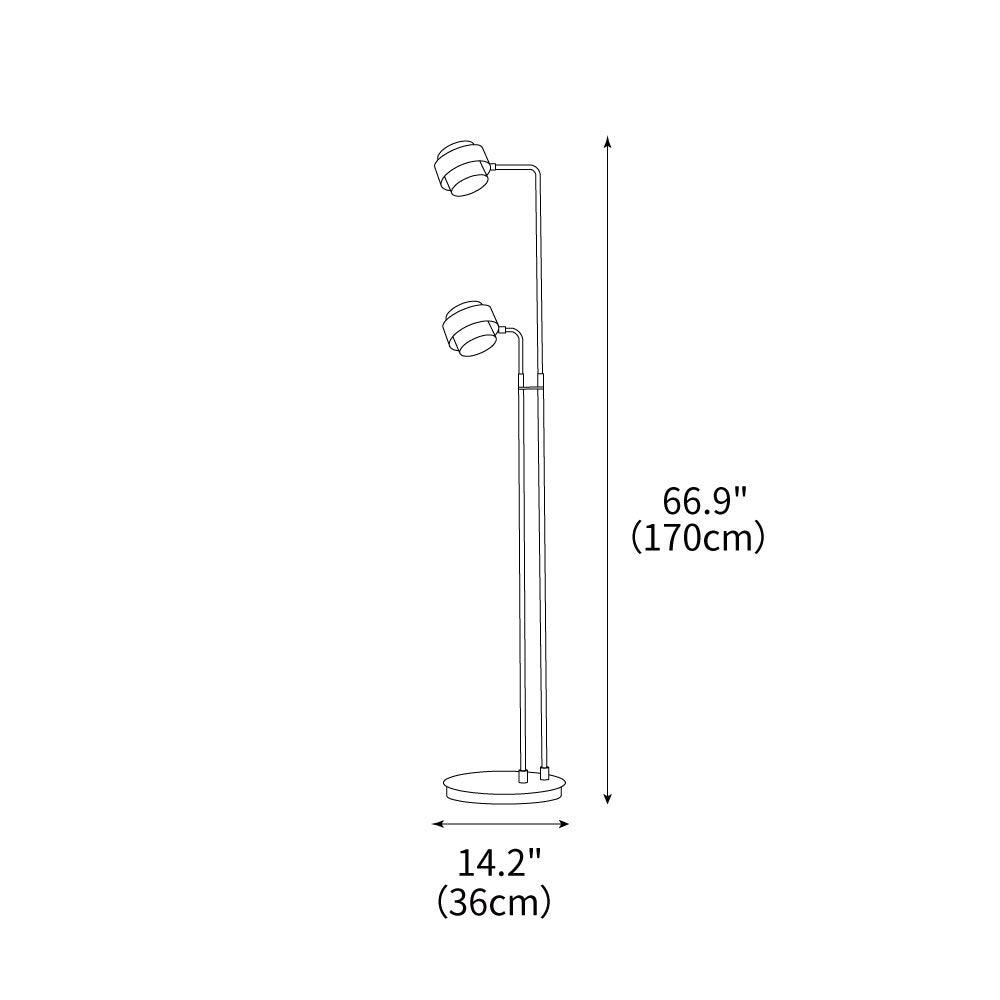 Gemini Twin Floor Light, Floor Lamp, detail 3