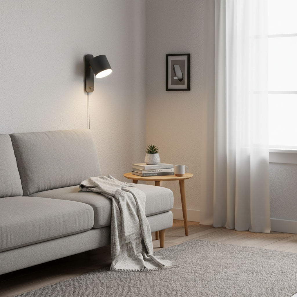 Rotatable Cylinder Plug-In Wall Light, Plug-In Wall Sconce, detail 4