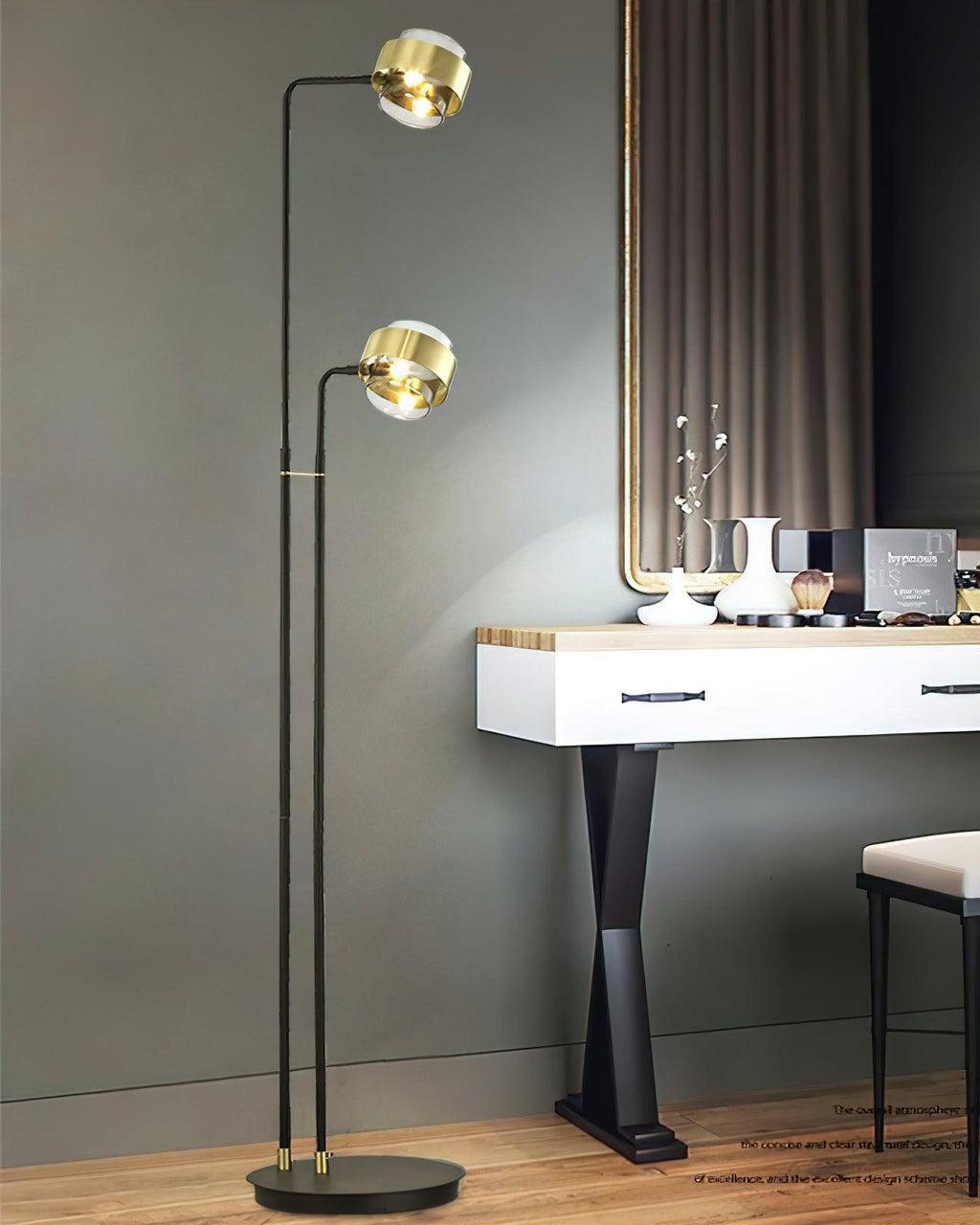 Gemini Twin Floor Light, Floor Lamp, detail 10