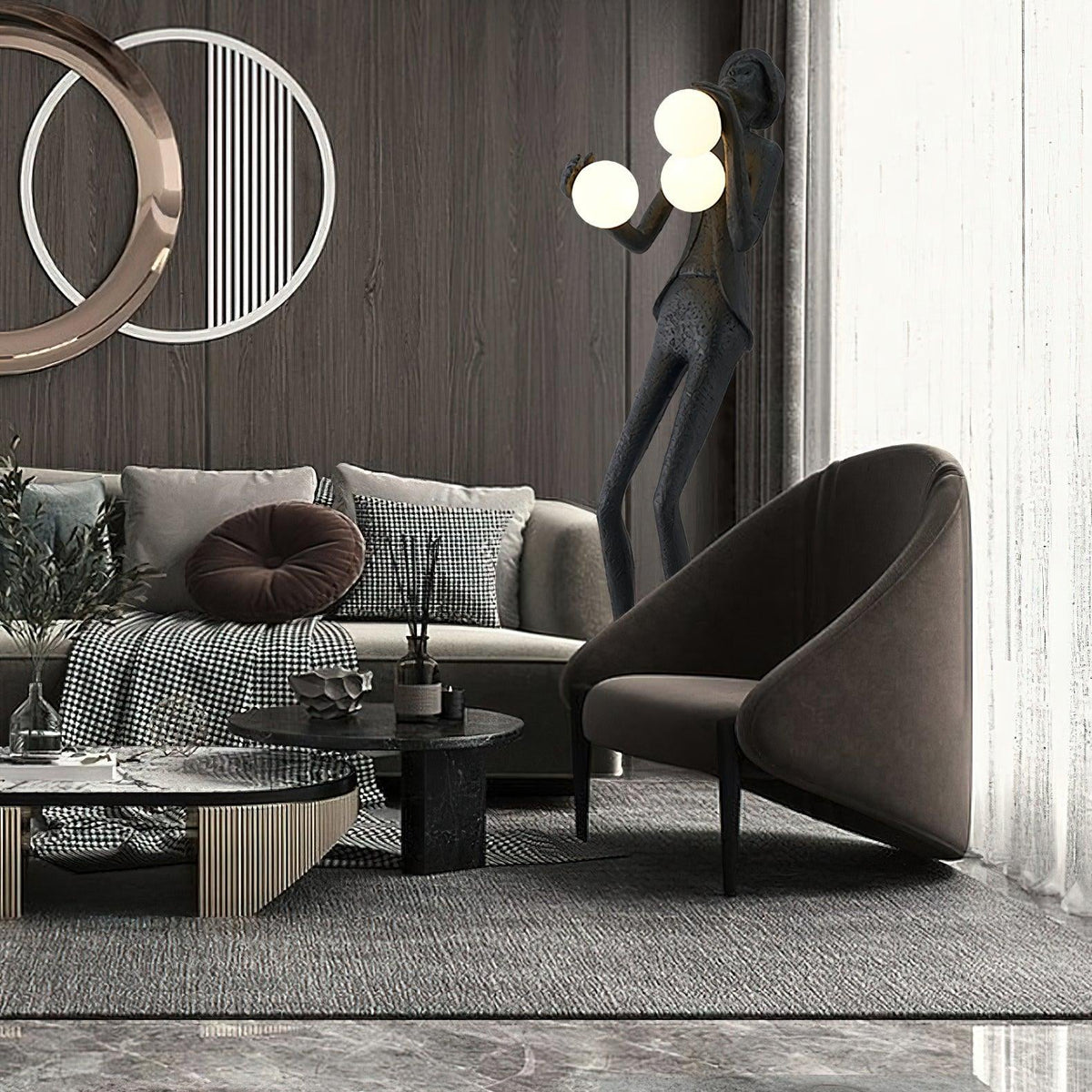 Gentleman Sculpture Floor Light, Floor Lamp, detail 27