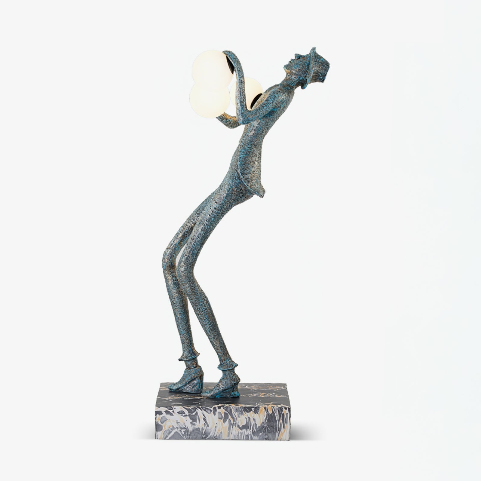 Gentleman Sculpture Floor Light, Floor Lamp, Metal, ∅ 27.6″ x H 70.8″