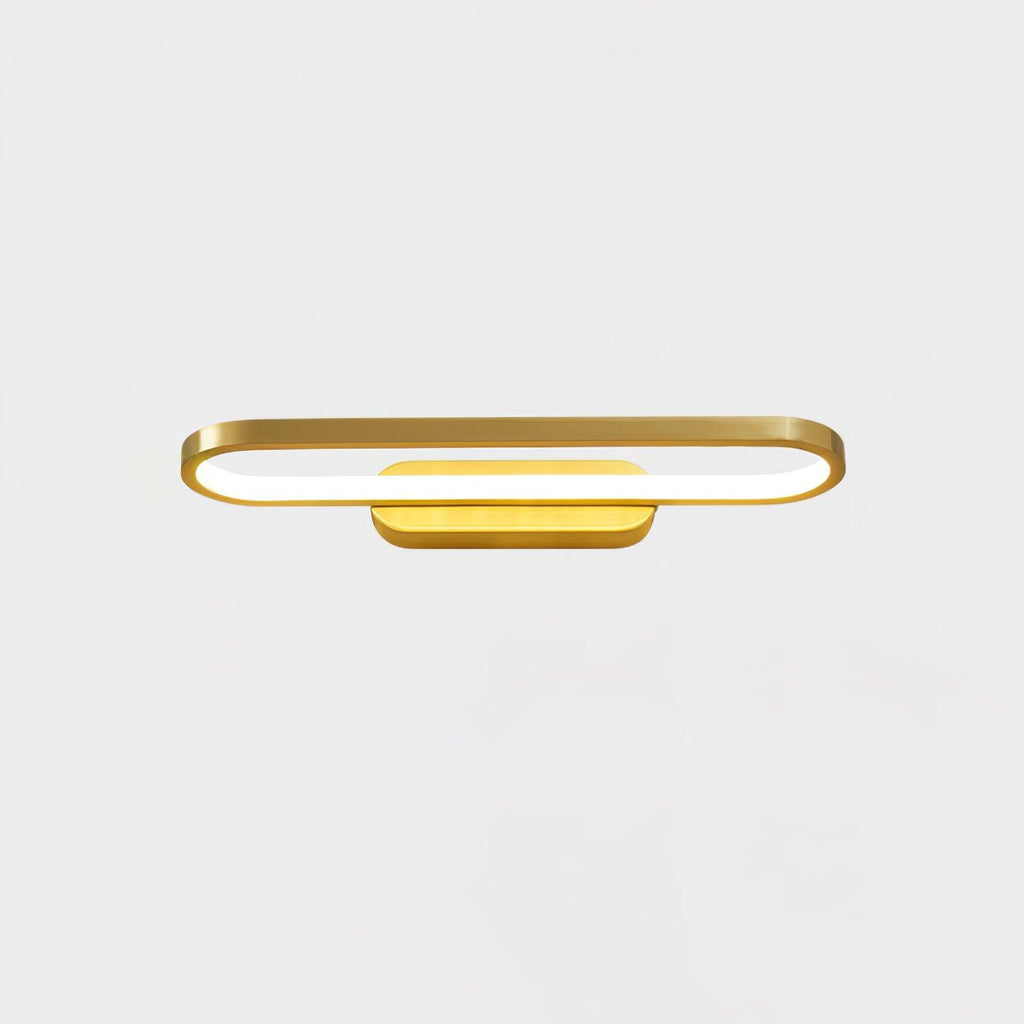 Gianni LED Wall Light, Hardwired Wall Sconce, Brass, L 40cm x H 5cm