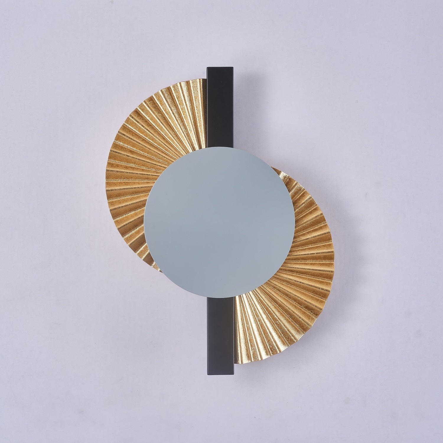 Gilded Fan Wall Light, Hardwired Wall Sconce, detail 5