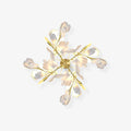 Gingko Flowers Wall Light - ∅ 11.8″ x H 23.6″ Metal, Hardwired Wall Sconce