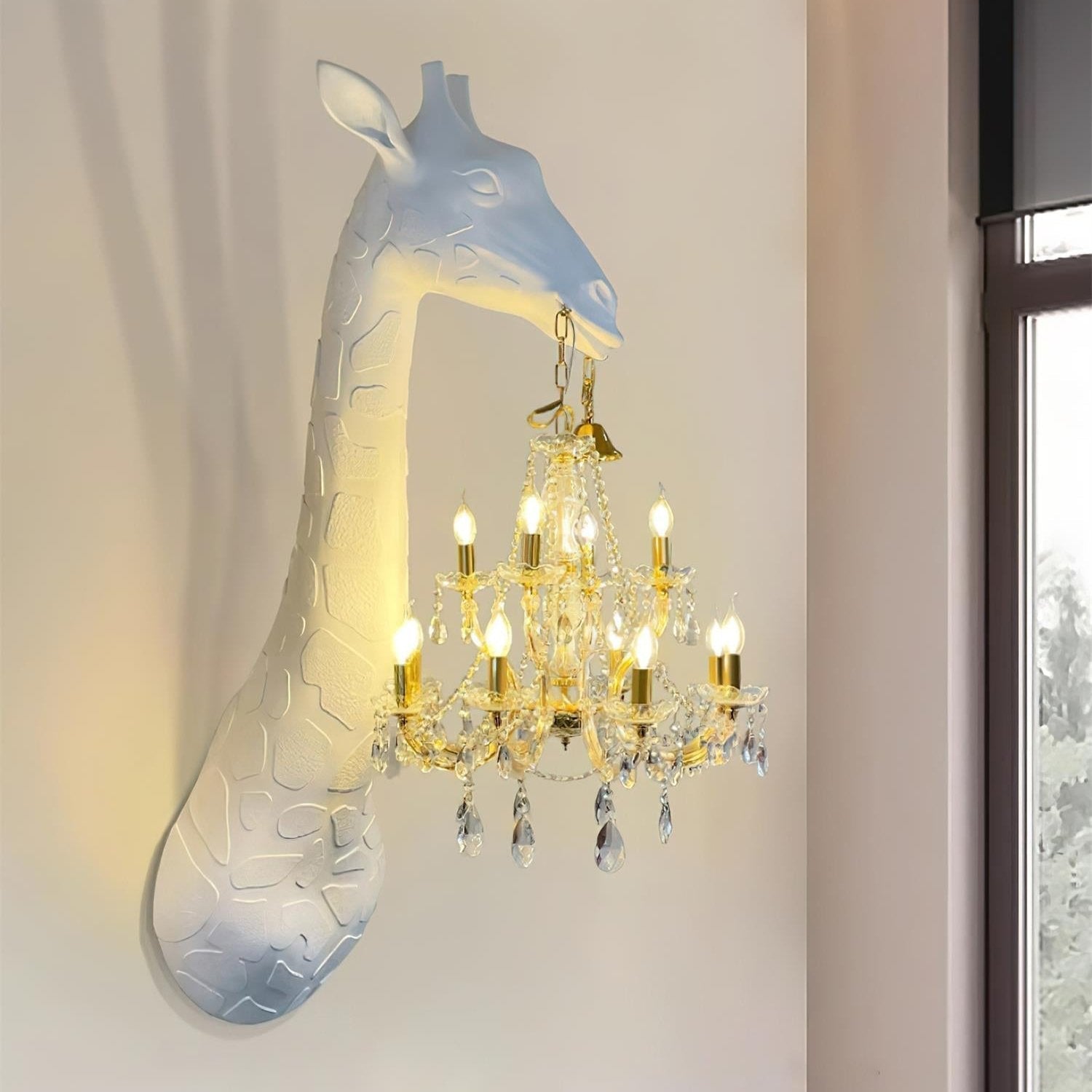 Giraffe Royale Wall Light, Hardwired Wall Sconce, detail 4
