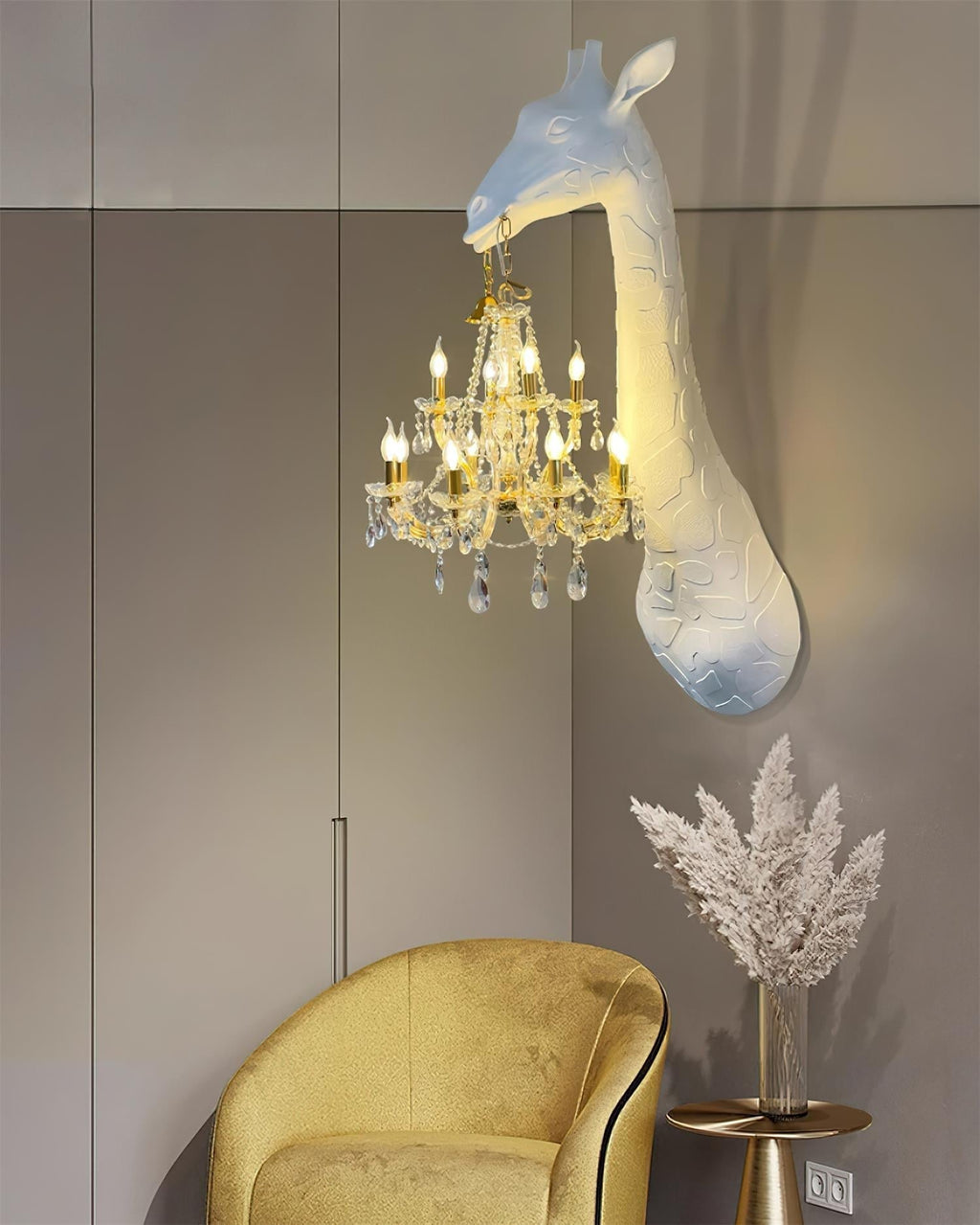 Giraffe Royale Wall Light, Hardwired Wall Sconce, detail 8