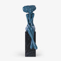 Glass Girl Meditate Sculpture Ornaments, Floor Lamp, Metal, Dia 30cm x W 52cm x H 122cm