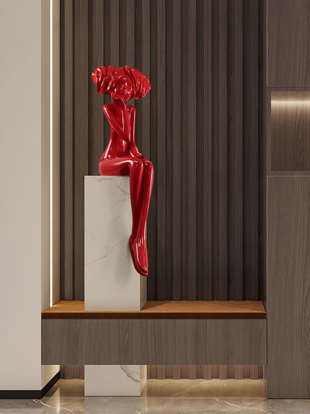 Glass Girl Meditate Sculpture Ornaments, Floor Lamp, detail 31
