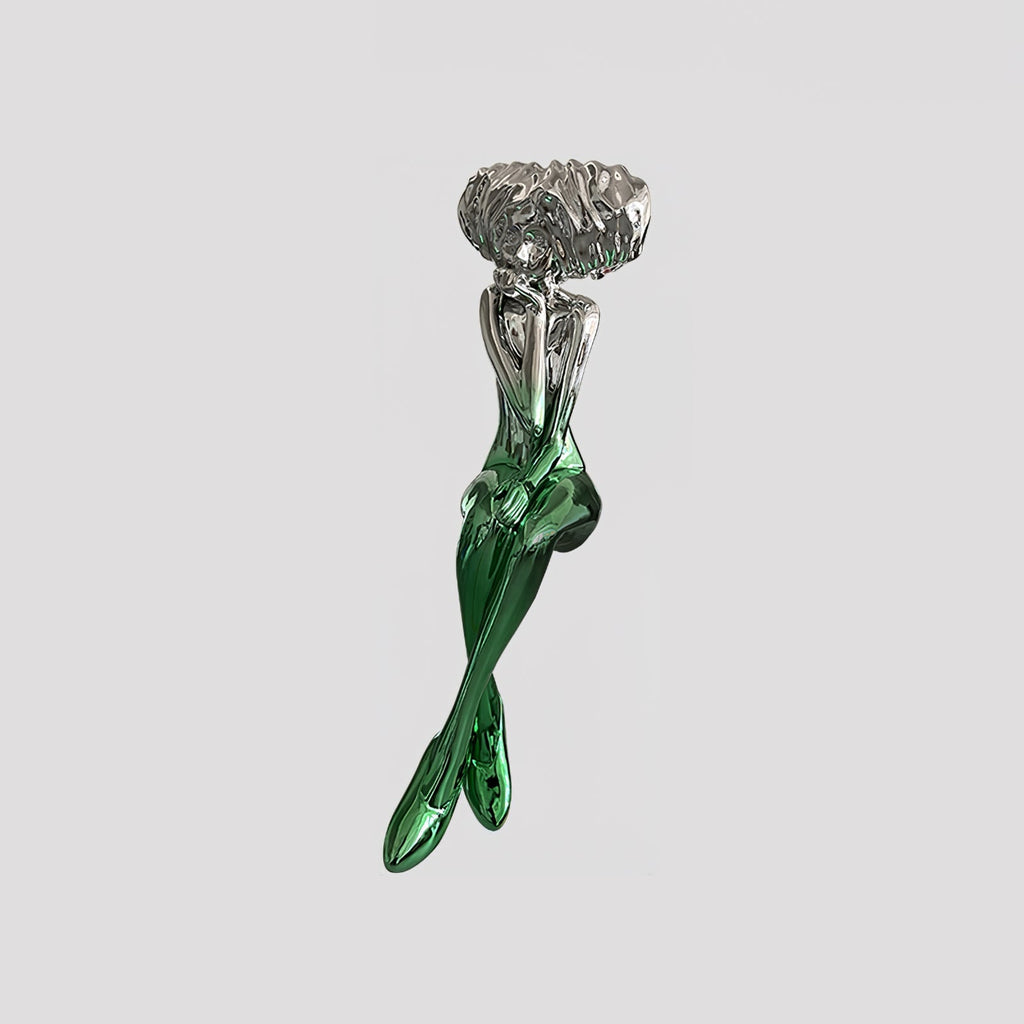 Glass Girl Meditate Sculpture Ornaments, Floor Lamp, detail 36
