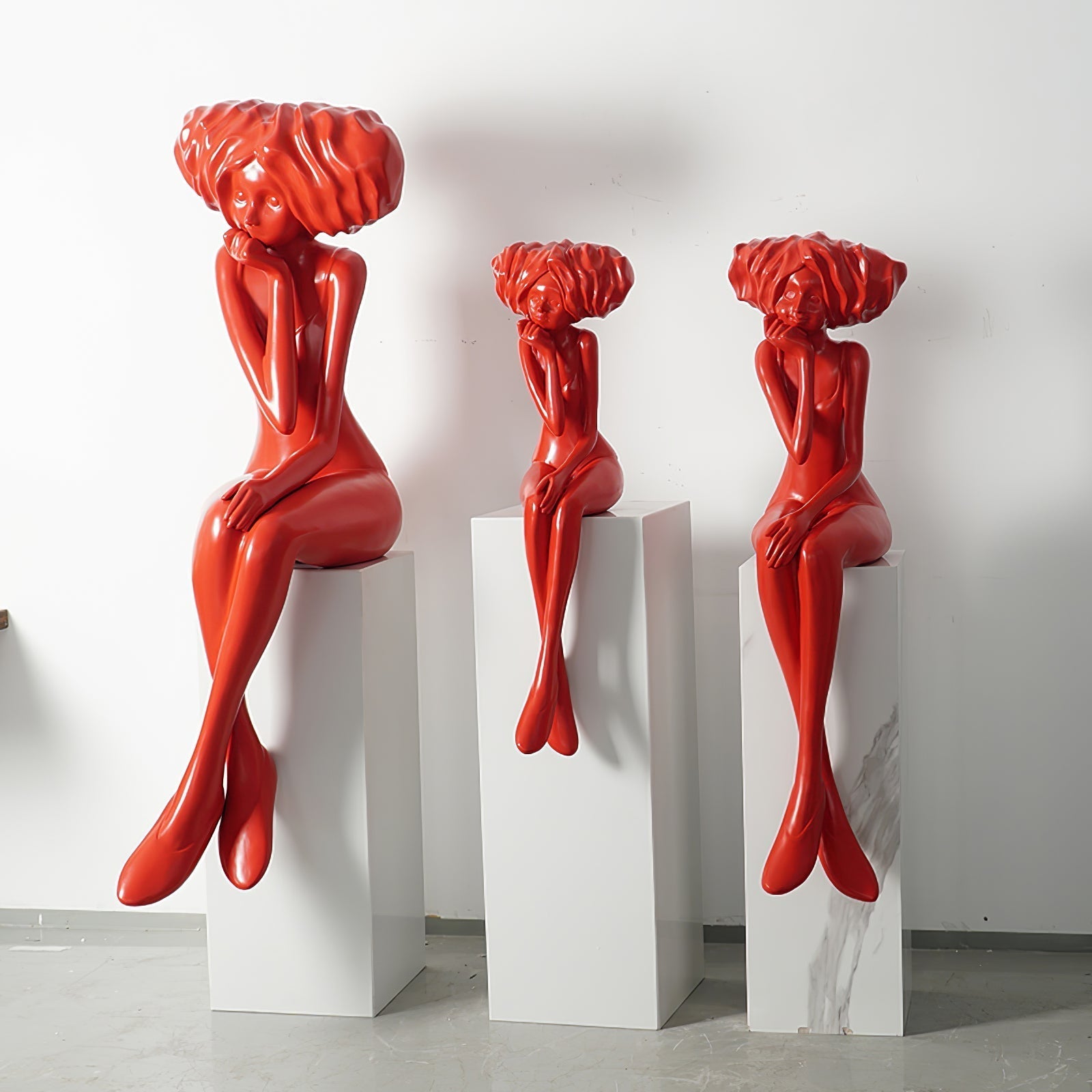 Glass Girl Meditate Sculpture Ornaments, Floor Lamp, detail 23