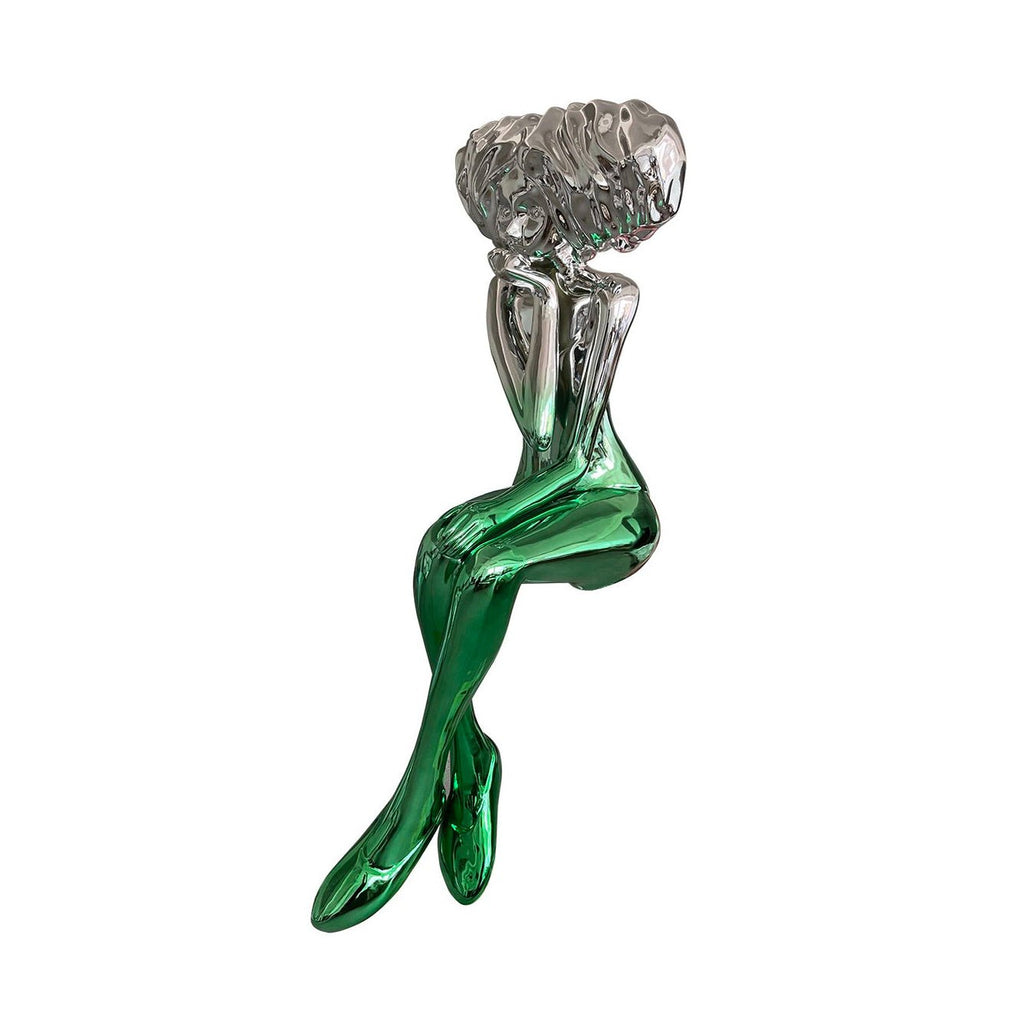 Glass Girl Meditate Sculpture Ornaments, Floor Lamp, detail 8
