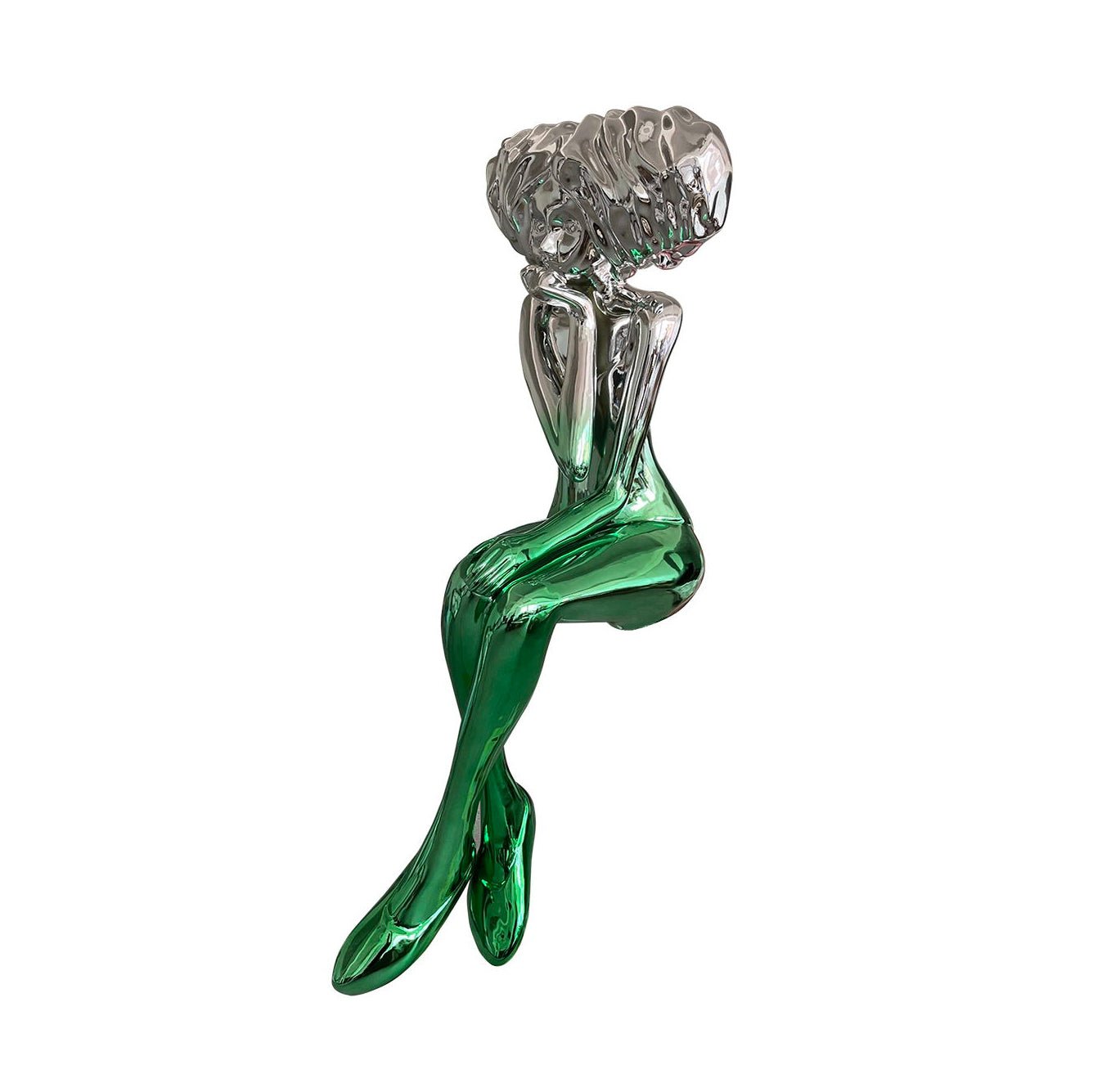 Glass Girl Meditate Sculpture Ornaments, Floor Lamp, detail 8