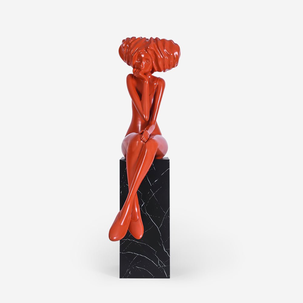 Glass Girl Meditate Sculpture Ornaments, Floor Lamp, detail 15