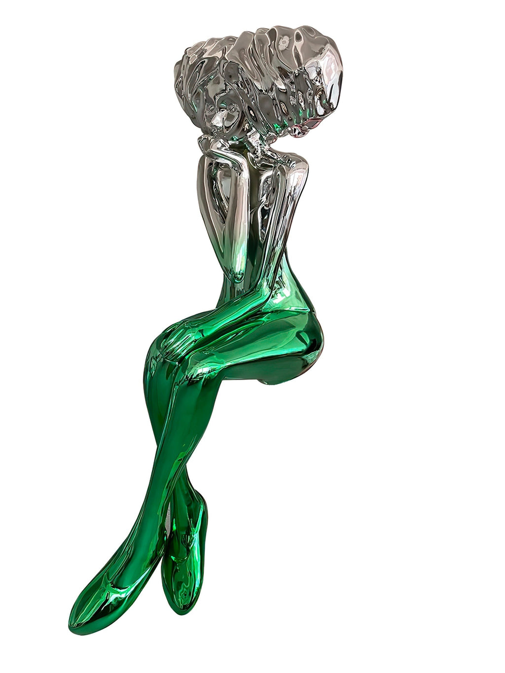 Glass Girl Meditate Sculpture Ornaments, Floor Lamp, detail 60