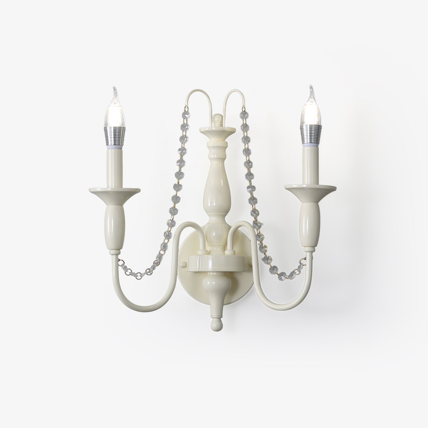 Glacial Wall Light, Hardwired Wall Sconce, Metal, Dia 15cm x H 40cm