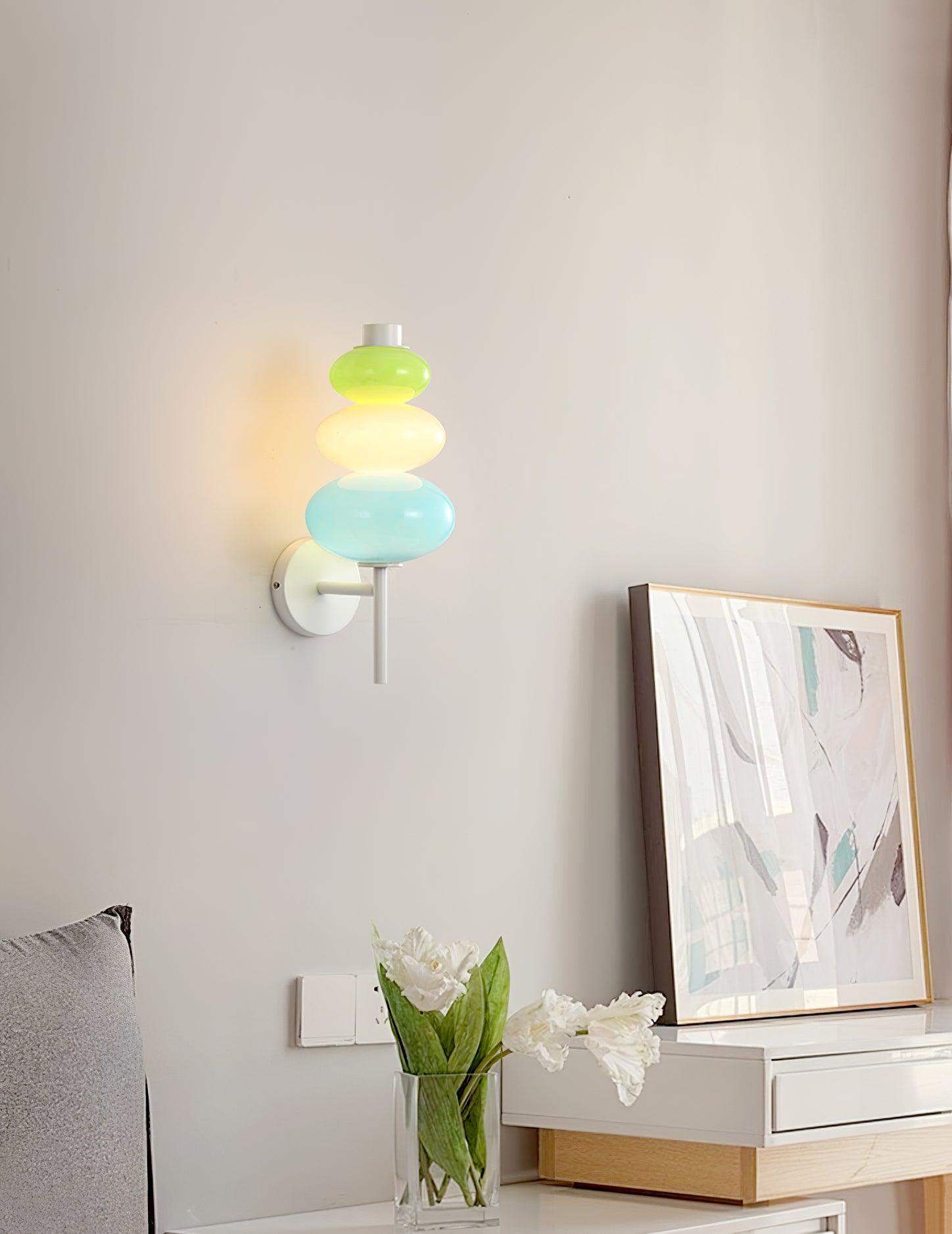 Glass Candy String Lamp bracket Wall Light, Bedroom Wall Sconce, detail 11