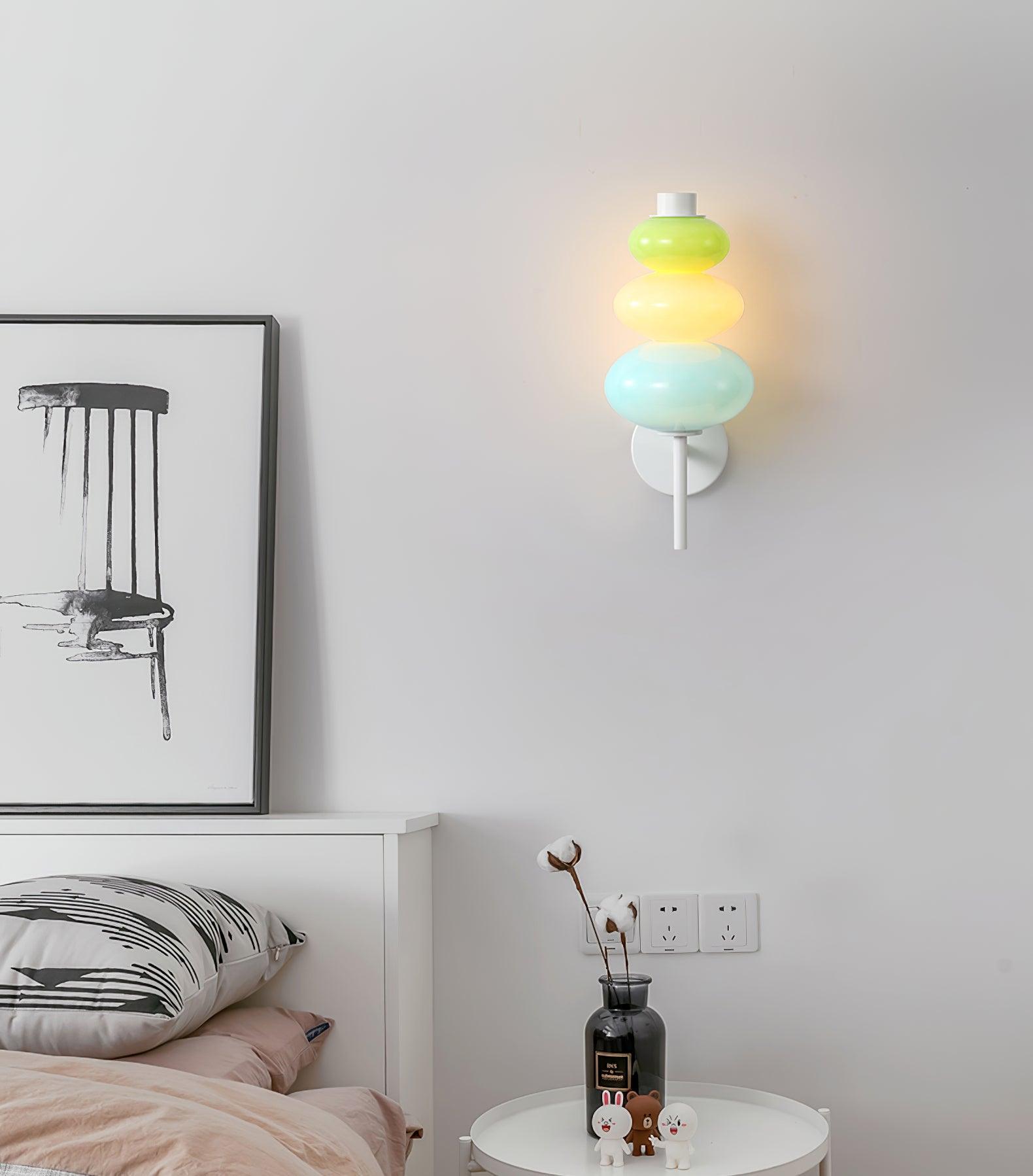 Glass Candy String Lamp bracket Wall Light, Bedroom Wall Sconce, detail 9
