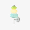 Glass Candy String Lamp bracket Wall Light, Bedroom Wall Sconce, Iron, Φ 6.9 x H 16.5