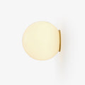 Glass Mini Orb Wall Light, Hardwired Wall Sconce, Brass, Dia 15cm x H 15cm