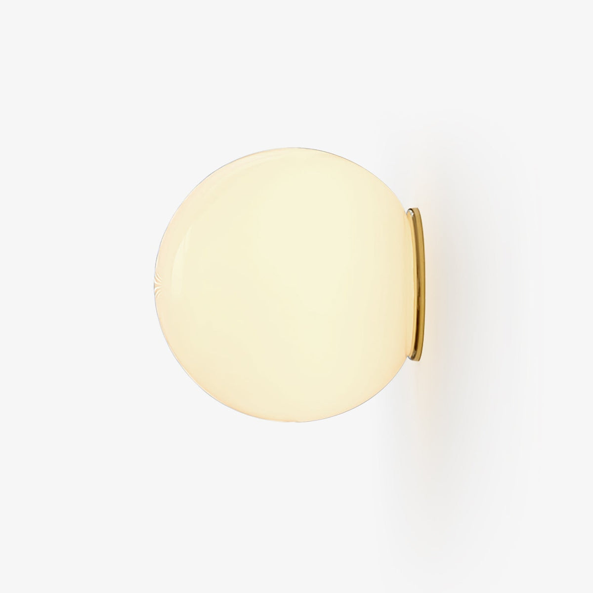 Glass Mini Orb Wall Light, Hardwired Wall Sconce, Brass, Dia 15cm x H 15cm