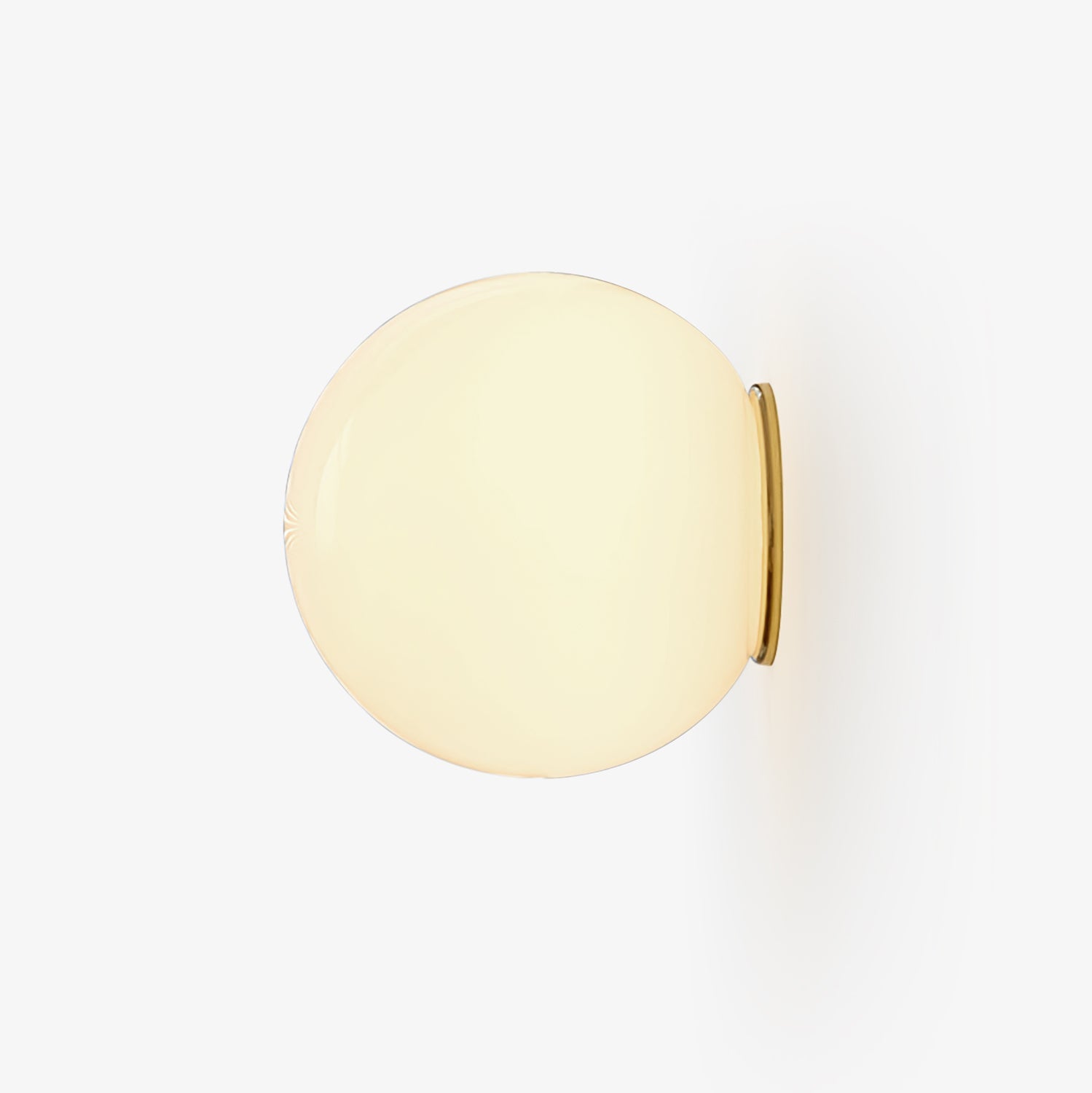 Glass Mini Orb Wall Light, Hardwired Wall Sconce, Brass, Dia 15cm x H 15cm