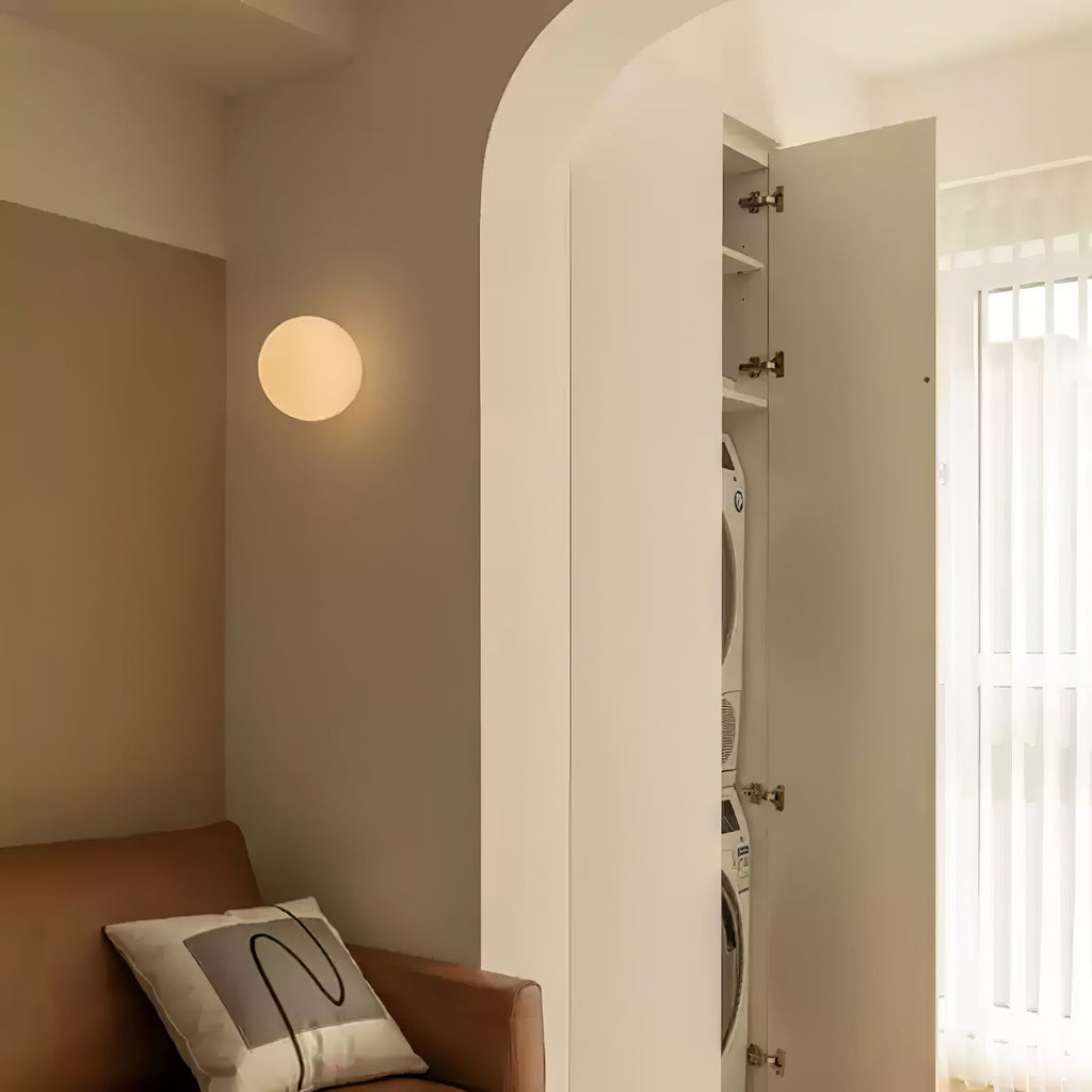 Glass Mini Orb Wall Light, Hardwired Wall Sconce, detail 13