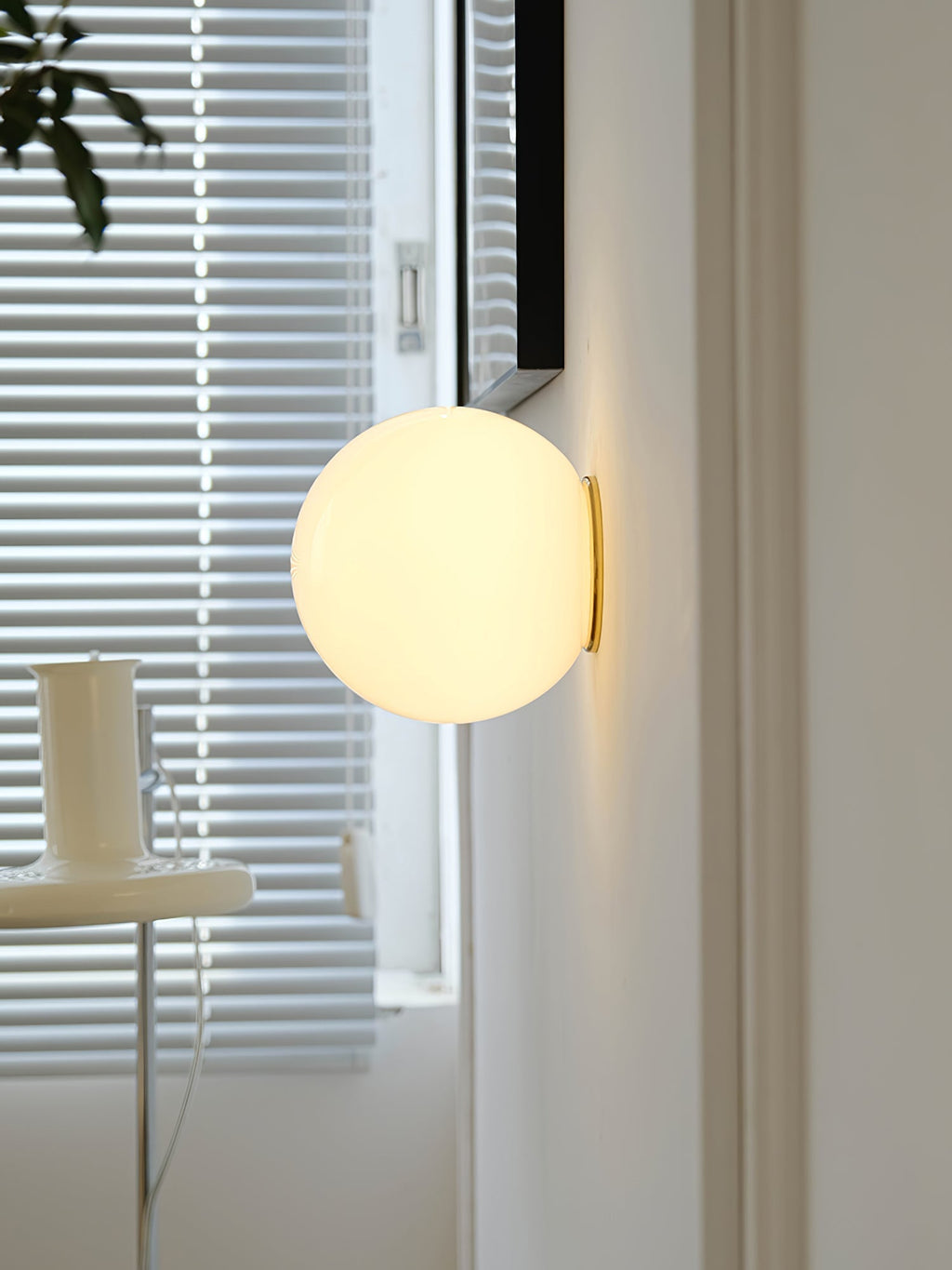 Glass Mini Orb Wall Light, Hardwired Wall Sconce, detail 5
