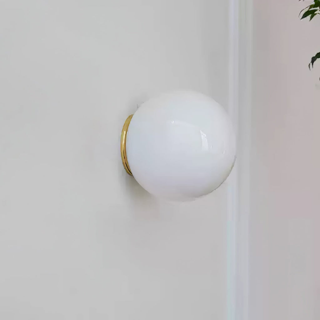 Glass Mini Orb Wall Light, Hardwired Wall Sconce, detail 14