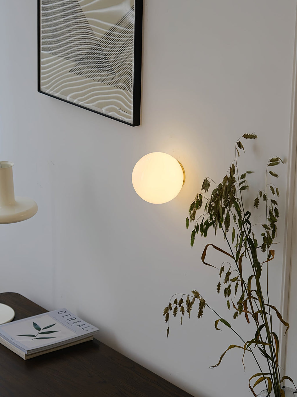 Glass Mini Orb Wall Light, Hardwired Wall Sconce, detail 15
