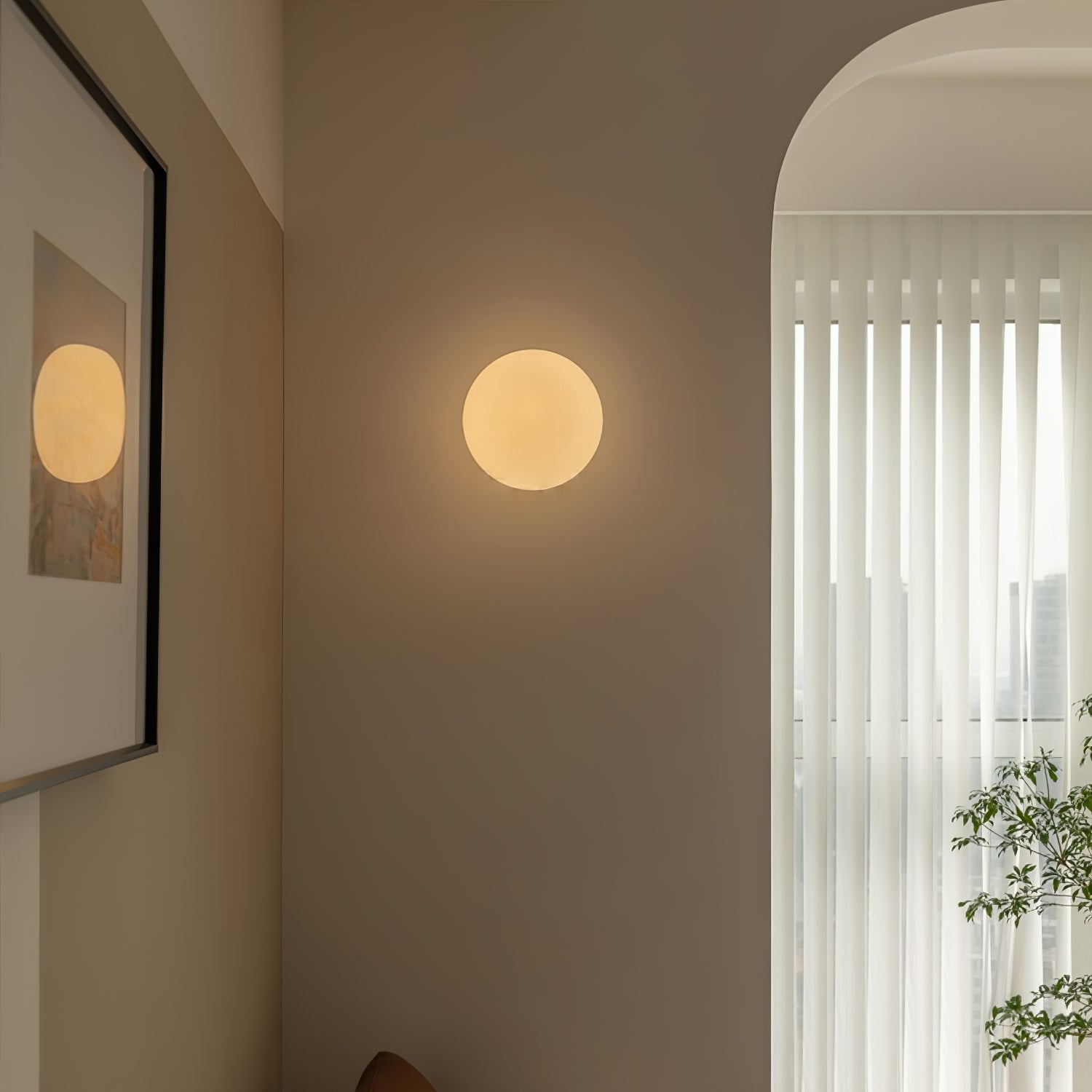 Glass Mini Orb Wall Light, Hardwired Wall Sconce, detail 16