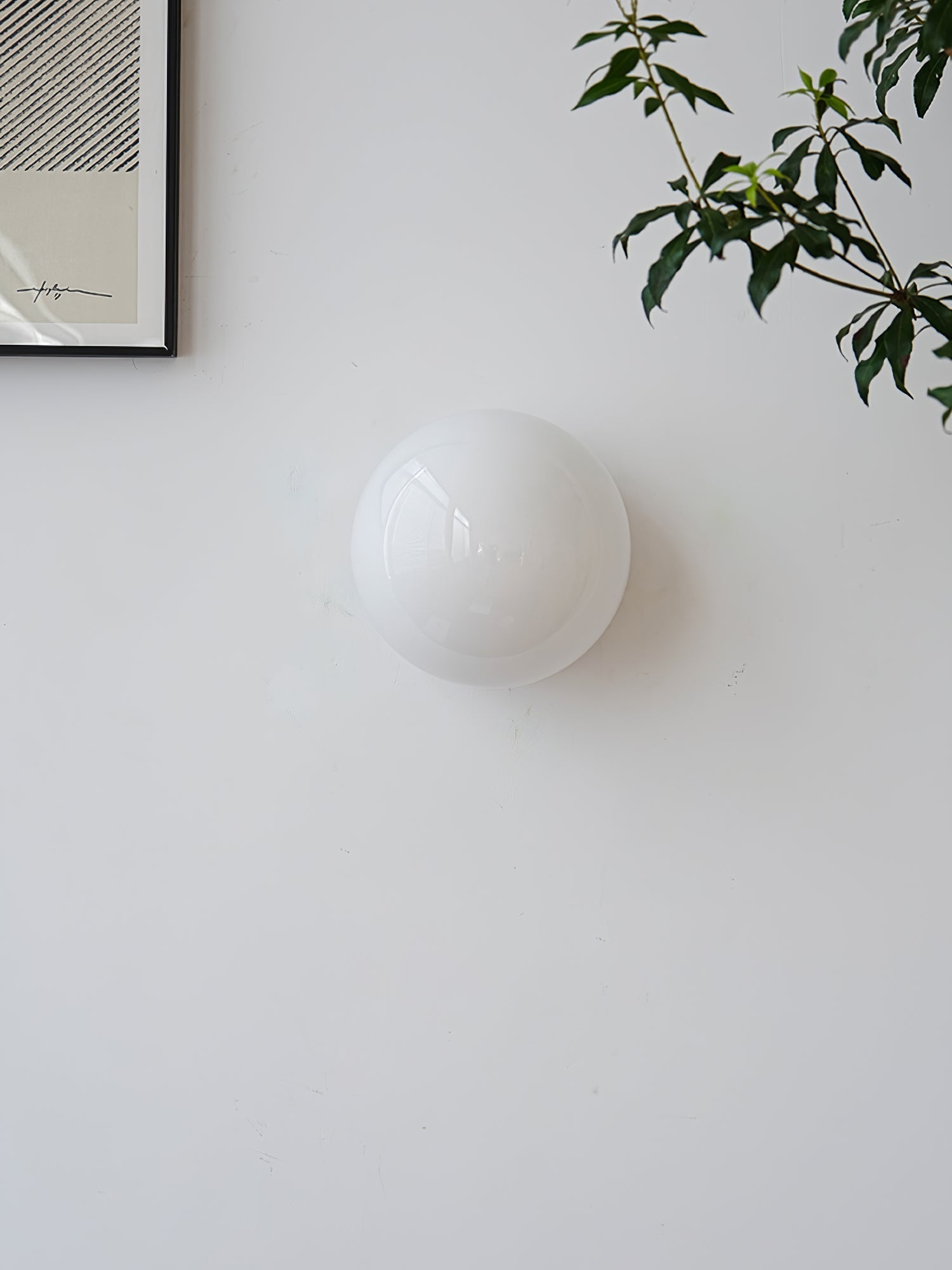 Glass Mini Orb Wall Light, Hardwired Wall Sconce, detail 19