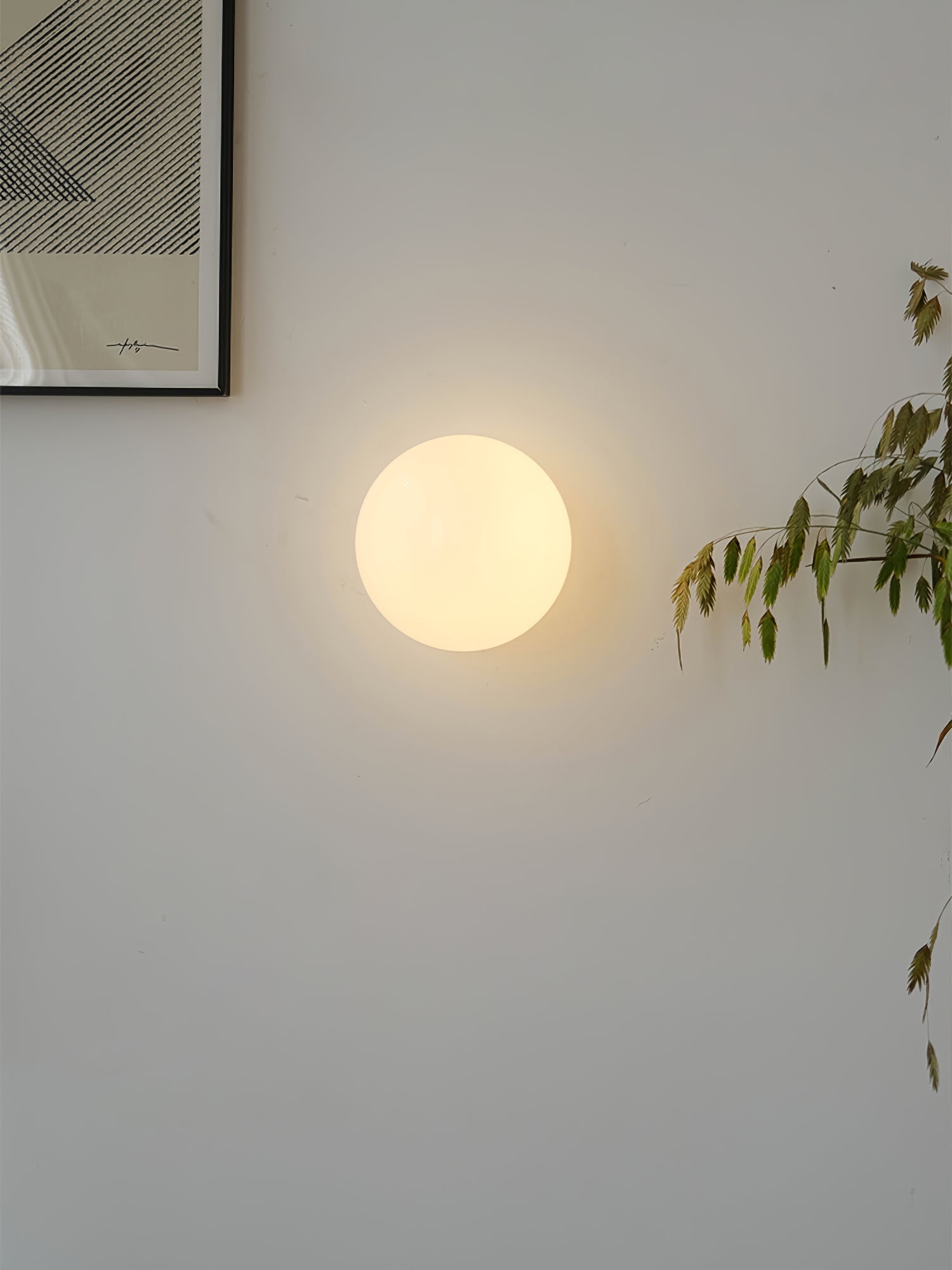 Glass Mini Orb Wall Light, Hardwired Wall Sconce, detail 7