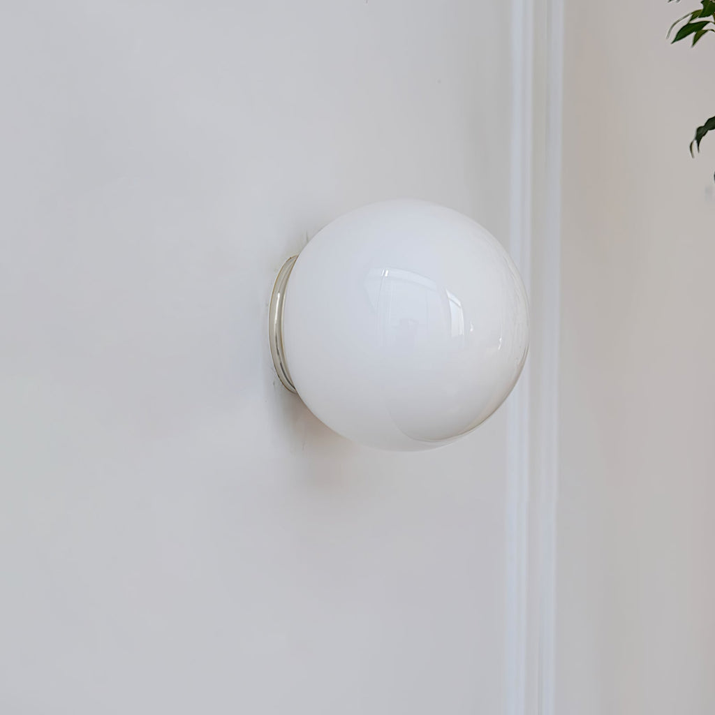 Glass Mini Orb Wall Light, Hardwired Wall Sconce, detail 9
